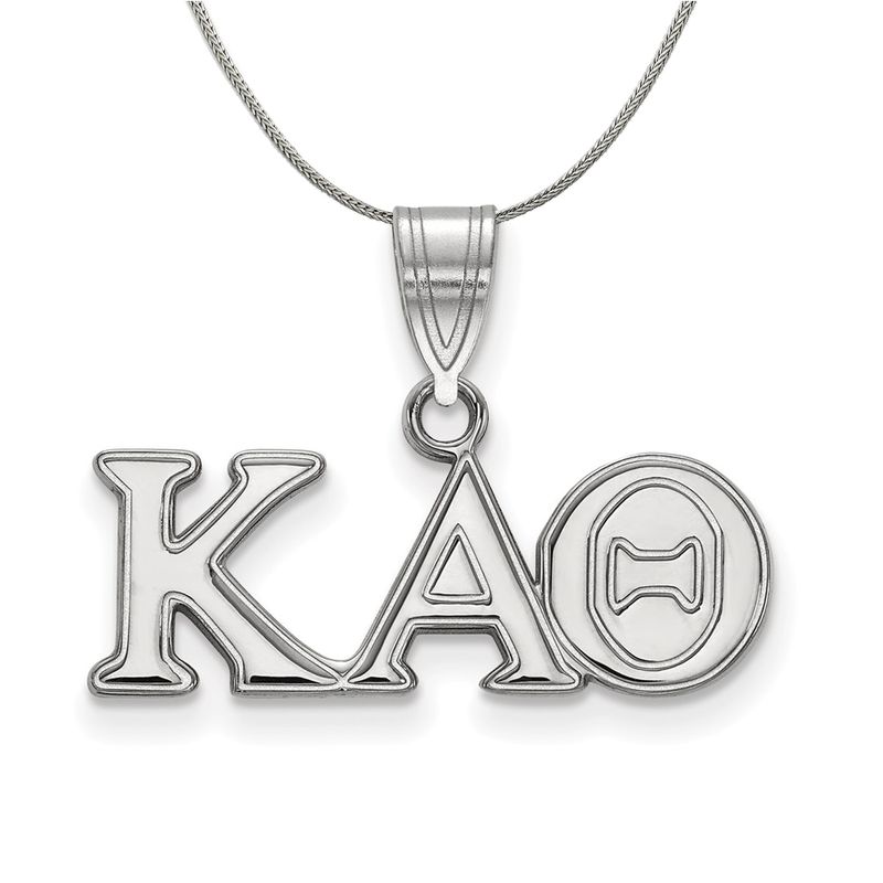 Sterling Silver Kappa Alpha Theta Md Greek Pendant Necklace - 16 Inch